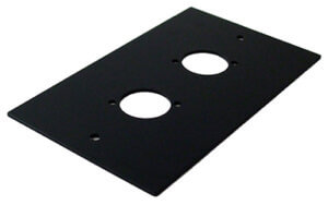 Kelsey Pre Punched Double Gang Plates Black