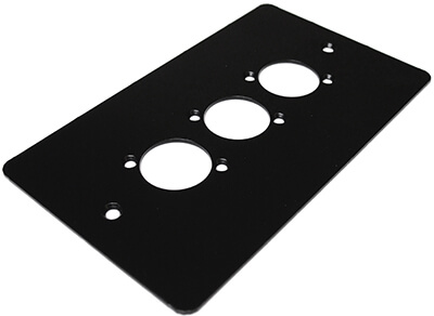 Kelsey Pre Punched Double Gang Plates Black