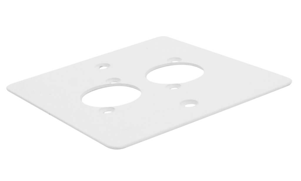 Kelsey Pre Punched Single Gang Plates White