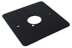 Kelsey Pre Punched Single Gang Plates Black