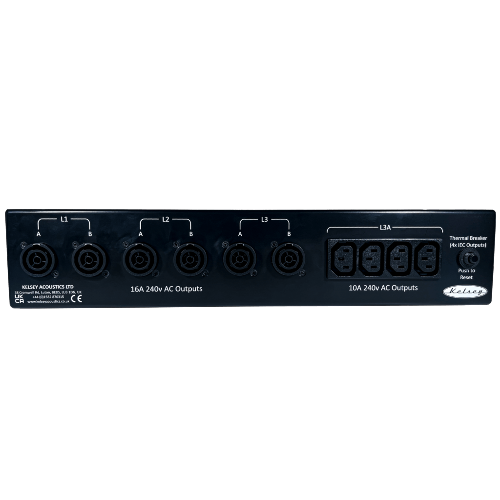 Kelsey 19" 2U 32A 3 Phase TRUE1 Distribution Unit