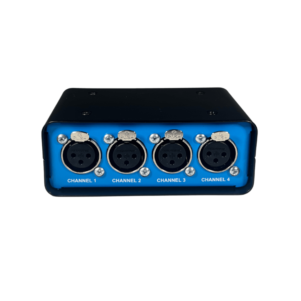 Kelsey 4CAT Balanced Audio 4-Way Input Box