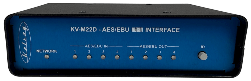 KelseyVerse AVB Milan 4 In 4 Out AES Interface.