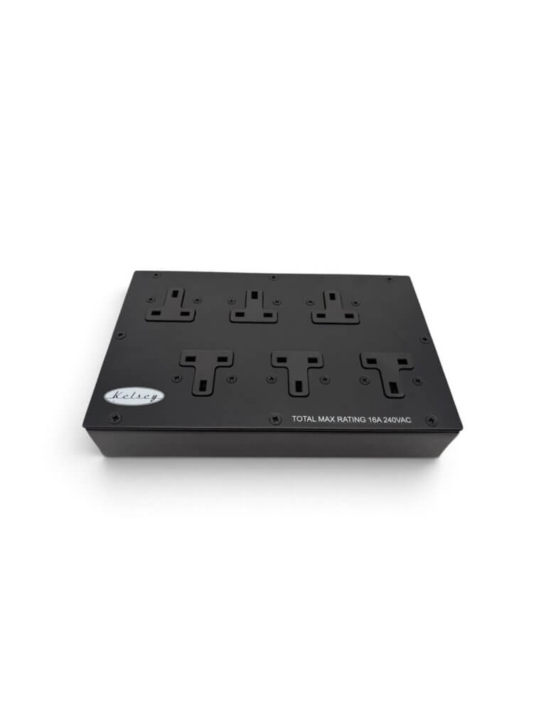 Kelsey Low Profile 6-Way 13A Power Distribution Unit with trueCon's
